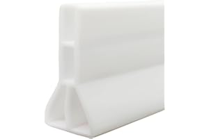 YNOTUS 3" High Collapsible Shower Threshold Water Dam 59in Shower Water Splash Guard Shower Barrier Water Stopper To Keep Water In Shower Dry And Wet Bathroom