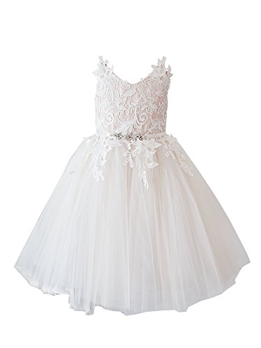 chinese dress ladies Junior bridesmaid dress with embroidered lace Baby dress tulle Flower   Colibri Fashion Studio