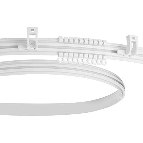 Ceiling Curtain Track, Ceiling Track Mount for Curtain Rail, Flexible Bendable Straight Curved