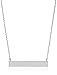 Amazon Collection Sterling Silver Necklace with Engravable Bar Pendant