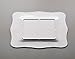 LOK-OSEMILE Gourmet Art Crackle Set of 2 Melamine Rectangular Serving Trays/Platters Cream 17