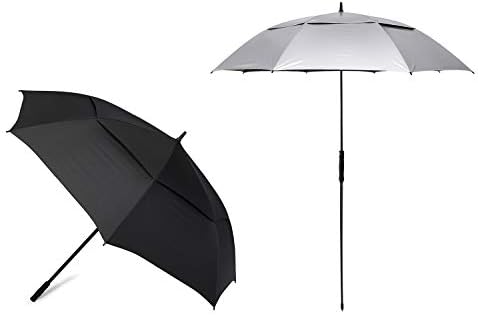 G4Free 72 Inch Golf Umbrella and 68 Inch UV Golf/Beach Umbrella Double Canopy
