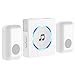 Chime, JETech 2-Push Bell Portable Wireless DoorBell Chime Plug-in Push Button (White) - 2120C