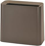 Ideaco TUBELOR Hi-Grande Designer Rectangular Trash Can, Conceals any Plastic Bag 3.0 Gal / 11.5L, BROWN