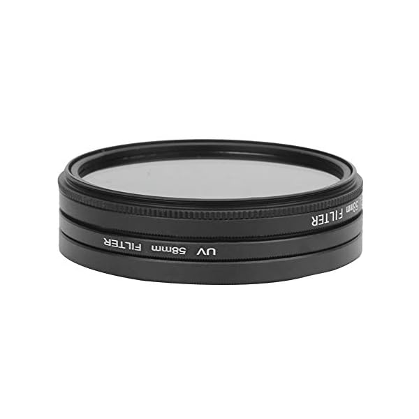VBESTLIFE 58mm Objektivfilter Set, UV + CPL + FLD Optisches Glas Objektiv Filter Kit mit Aufbewahrungstasche für für für DSLR Kamera – Bild 6