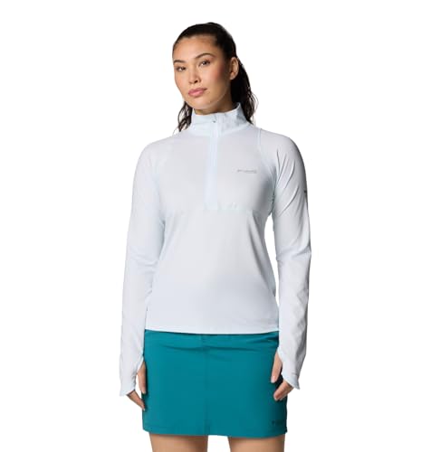 Columbia Women's Summit Valley Long Sleeve Half Zip, White, XX-Large
