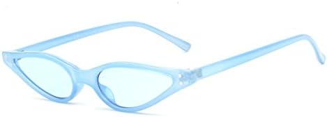 Cramilo Vintage Cat Eye Sunglasses Small Rivet Women Designer Shades Sun Glasses