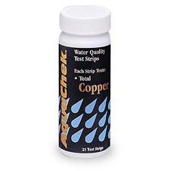 Aquachek copper pool water test strips - (25 count)