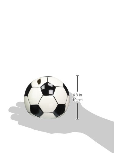 Cosmos 10509 Fine Porcelain Soccer Piggy Bank, 4-1/4-Inch