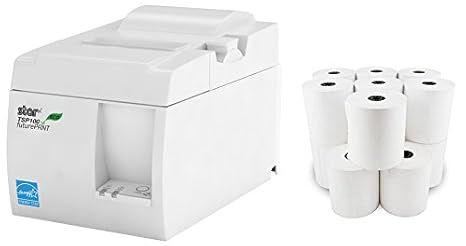 Star Micronics Tsp143iiilan 39464910 Thermal Network Ethernet Lan Receipt Printer And 10 Rolls Of Epsilont Thermal Receipt Paper 3 1 8 X 230ft