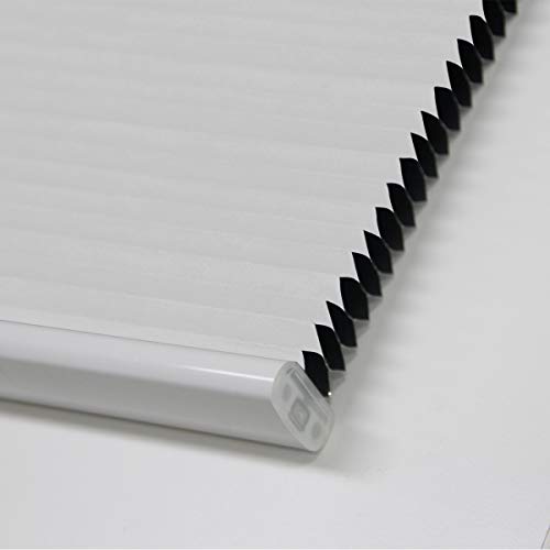 SBARTAR Cellular Shades Cordless Blackout Honeycomb Blinds Fabric Window Shades White(Blackout), 36" W x 64" H