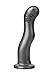 Doc Johnson Vac-U-Lock - The Wave - Platinum Premium Silicone Dildo - F-Machine and Harness Compatible Dildo - Charcoal