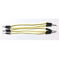 ABO Gear Solderless Flexible Jumper Wires For Breadboard Jumper Wires Male to Male Yellow Color, 3" Long,5PC PACK