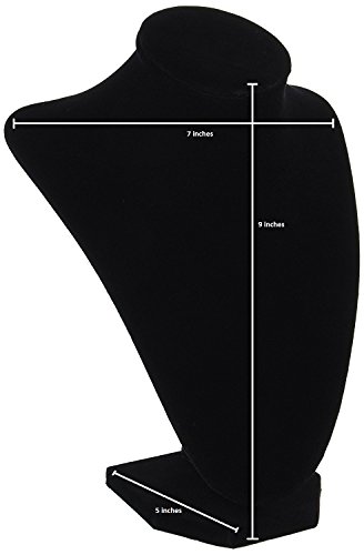 Ifavor123 Black Velvet Necklace Display 3D Jewelry Bust Stand (1)