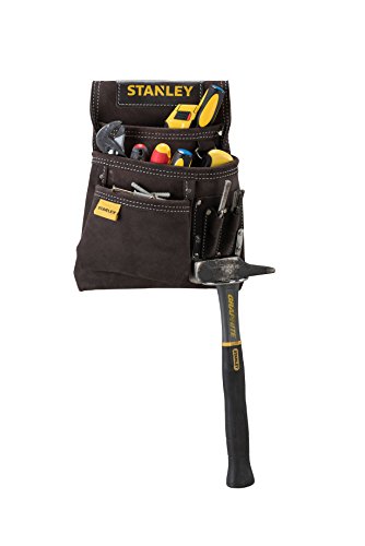 Stanley STST1-80114 Hammer- und Nageltasche aus Büffelleder, Braun/Gelb, L – Bild 3