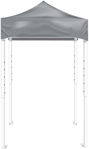 KD KanopyPS25S Party Shade Steel Frame Indoor/Outdoor Portable Canopy, 5 by 5-Feet, Grey