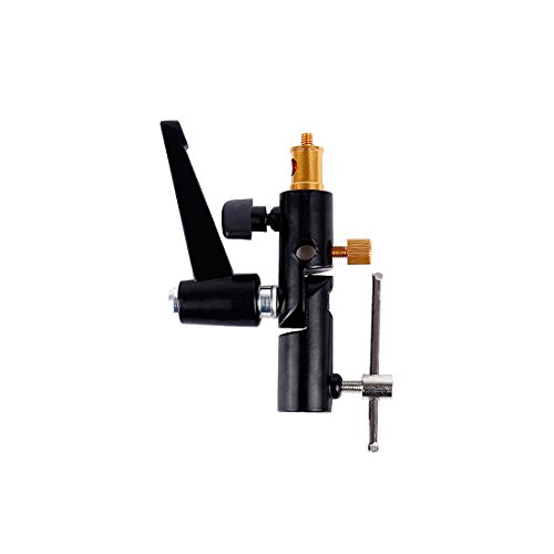Flash Shoe Bracket Mounts, Multi Functional Umbrella Reflector Insert Hole Holder, Light Stand Mount, 1/4" Screw Stud, 1/4" 4/8" Inch Female Screw Thread
