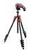 Manfrotto MKCOMPACTACN-RD Compact Action Aluminum 5-Section Tripod Kit with Hybrid Head, Red,Compact Action 61
