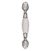 Amerock | Cabinet Pull | White / Polished Chrome | 3 inch (76 mm) Center to Center | Everyday Heritage | 1 Pack | Drawer Pull | Drawer Handle | Cabinet Hardware