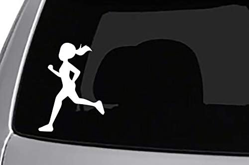 Amazon Com Seek Racing Running Girl Decal Car Truck Window Bumper Sticker Marathon Automotive