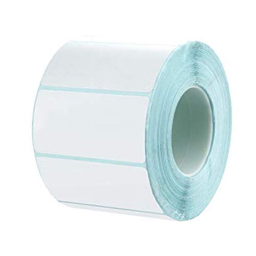 Maojuee Sticky Labels Roll Self-Adhesive Labels on a Roll 1000 Pieces Sticky Labels for Freezer Jars Printer Mailing, Small Name Address Labels Freezer Labels Date Labels 60mm*30mm