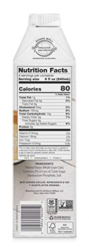 Elmhurst Barista - Milked Oats - 32 oz - Only 5 Ingredients, 16g Whole Grain per Serving - Oat Milk