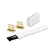 PortPlugs - Aluminum Dust Plug Set [2 Pack] – Compatible iPhone 7, 8, Plus, X - Includes Cleaning Brush Plug Cord Holders (Gold)