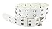 Belle Donne - Women's Double Grommet Leather Jeans Belt, White , Size Medium