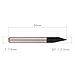 30 Degree Engraving Bits, 1/8 inch 3.175mm Shank 0.5mm Tip Dia V Bits EnPoint High-precision Carbide CNC Engraving Bits Sharp Engraving V-bits for PCB Wood Acrylic Copper Aluminum (Pack of 5)