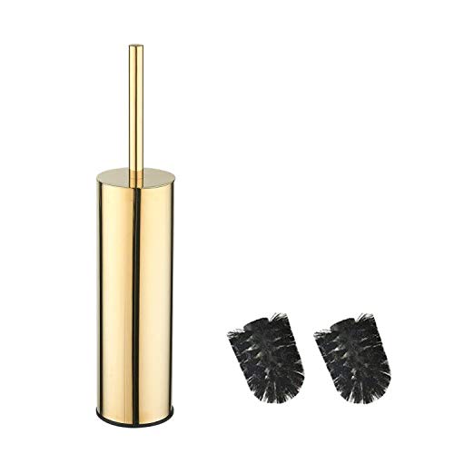 BGL 304 Stainless Steel Long Bucket Stand Round Toilet Brush Holder (gold)