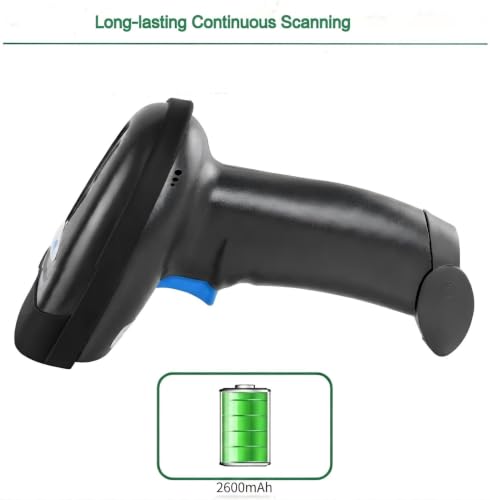 NETUM Escáner de código de barras Bluetooth, compatible con función inalámbrica y Bluetooth 2.4G y conexión por cable, conecta teléfono inteligente, tableta, PC, lector de código de barras (NT-1228BC)