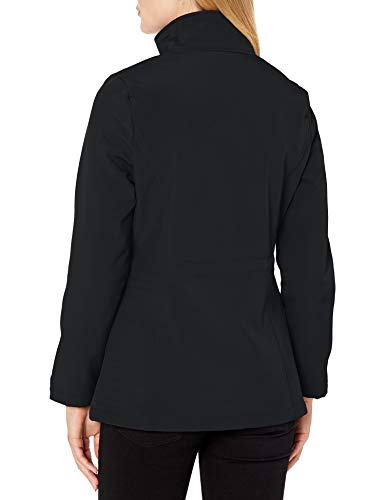 Big Chill Women's Plus Size Anorak Jacket with Tall Collar, Black, 3X