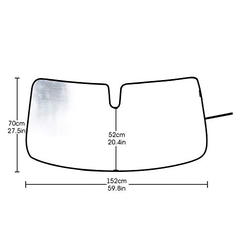 Windshield Sunshade UV Ray Reflector for 2014-2018 GMC Sierra 1500 2500 HD 3500 HD Front Window Sun Shade Visor Shield Cover, Keeps Truck Cool