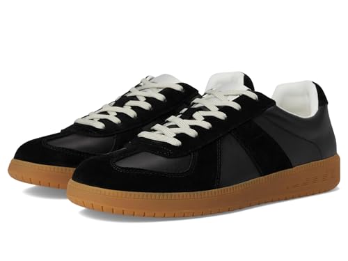 Steve Madden Men's Men's Dixon Sneaker, Black Leather, 9