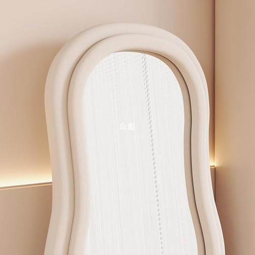 Full Length Mirror, HD Floor Standing Rounded, Wall Mount with Wooden Frame, Living Room Entrance Dressing Clothes Mirror (Style-M3)