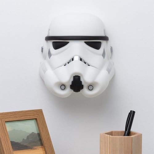 Maschera di Star Wars Stormtrooper, prodotto con licenza ufficiale Disney Star Wars, luce novità, alimentazione USB e a batteria, lampada da scrivania, lampada da parete, regalo