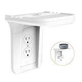 Wall Outlet Shelf Holder Charging Socket Power Perch Organizer, [Up to 15lbs] [Easy Install] with Standard Vertical Outlet, Space Saving Solution for Echo/Google Home/Cell Phone/Smart Speaker