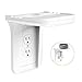 Wall Outlet Shelf Holder Charging Socket Power Perch Organizer, [Up to 15lbs] [Easy Install] with Standard Vertical Outlet, Space Saving Solution for Echo/Google Home/Cell Phone/Smart Speaker