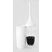 MetroDecor mDesign Plastic Toilet Bowl Brush and Holder for Bathroom Storage - White