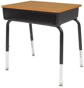 Amazon.com: Open Front Laminte-Top Student Desk with Deep Metal Box