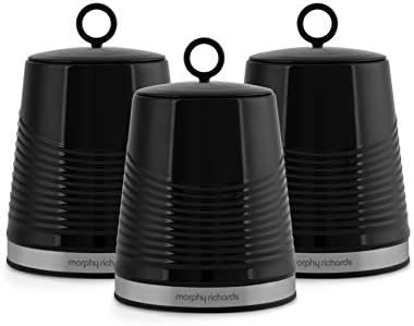 morphy richards tea coffee sugar canisters white