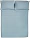Amazon Basics Lightweight Super Soft Easy Care Microfiber 4 Piece Bed Sheet Set with 14-Inch Deep Pockets, King, Spa Blue, Solid