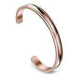 ZUOBAO Stainless Steel Bracelet Grooved Cuff Bangle for Women Girls