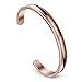 ZUOBAO 6mm Stainless Steel Hair Tie Bracelet Grooved Cuff Bangle for Women Girls
