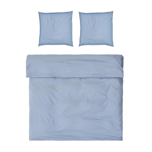 Moeve Luxury Bed Linen Set 200 x 200 cm + 2 x 80 x 80 cm 100% Cotton Light Blue