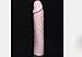 Reusable Silicone Penis Extension Condom Enlarger Sleeves for Ejaculation Delay, Flesh