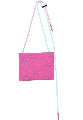 Fritzi ME Cross Leo Berry sac bandoulière femme nylon sac crossbody sac à main ville festival imprimé léopard fermeture légère 17,5 x 24 x 1 cm, rose