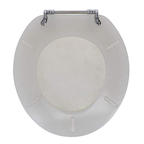 Ginsey Standard Deluxe Capice Resin Toilet Seat with Chrome Hinges
