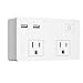 Etekcity Wall Surge Protector Power Strip with 2 USB Charging Ports, 2.4A Fast Charge, 5610 Joules, 1875W/15A, UL Listed, White