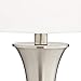 Seymore Modern Table Lamps Set of 2 with USB Port LED Touch On Off Silver White Drum Shade for Living Room Bedroom Family - 360 Lighting